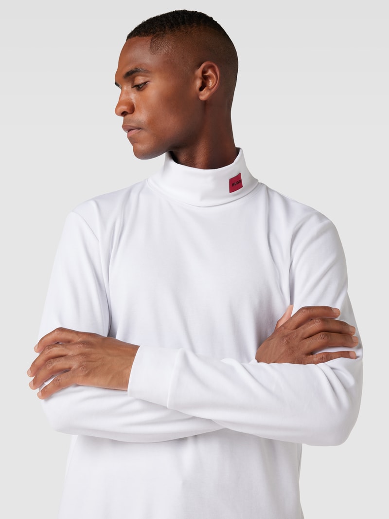 Longsleeve mit Rollkragen Modell 'Derollo' in weiß
