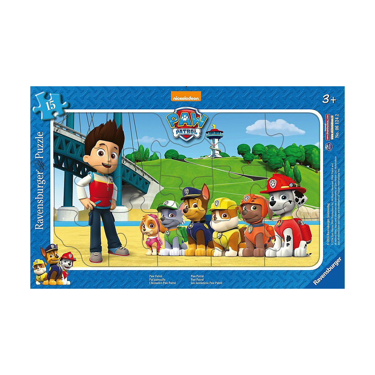Rahmen-Puzzle, 15 Teile, 25x14,5 cm, PAW Patrol