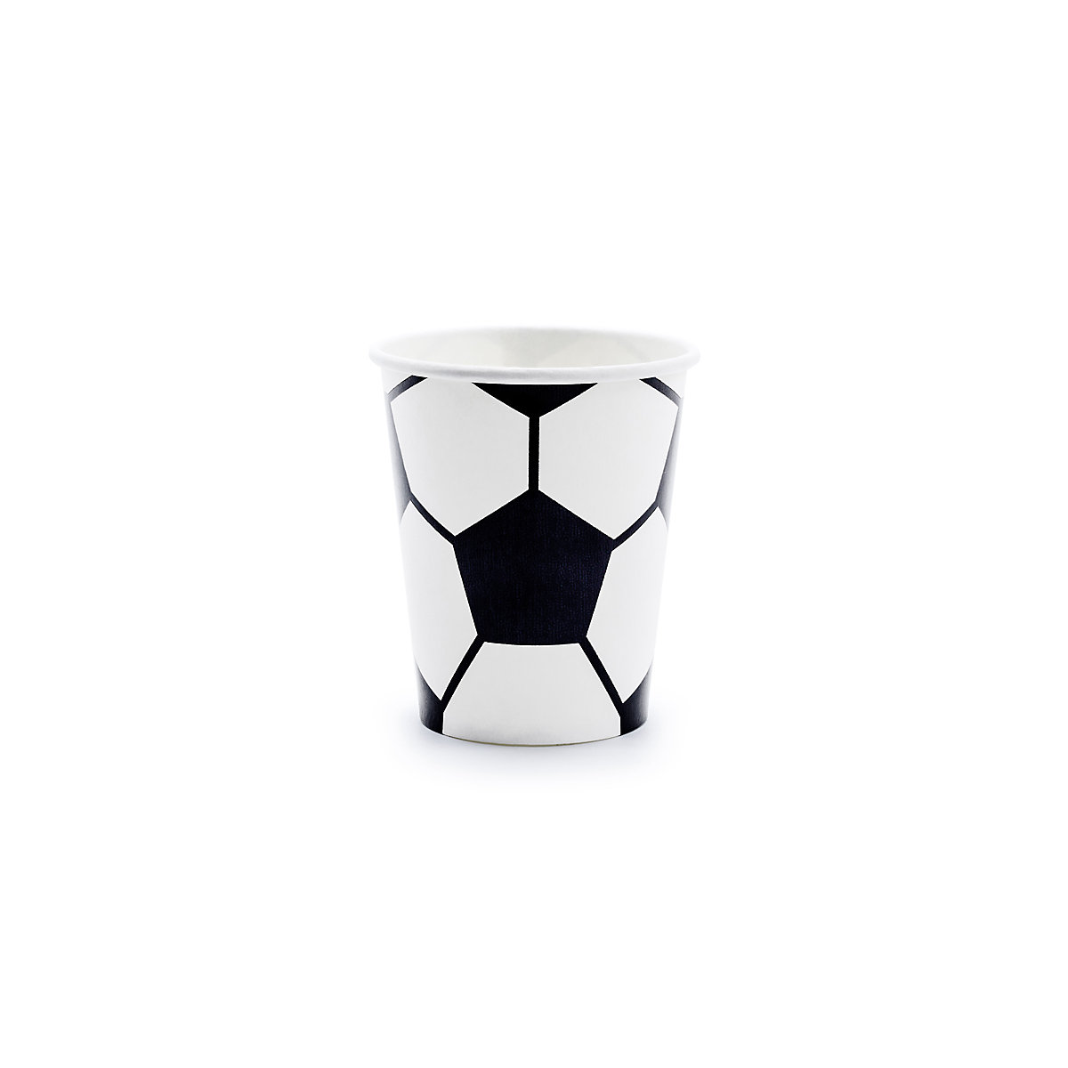 Becher aus Pappe mit Fußball Motiv, 6 Stück, 260ml