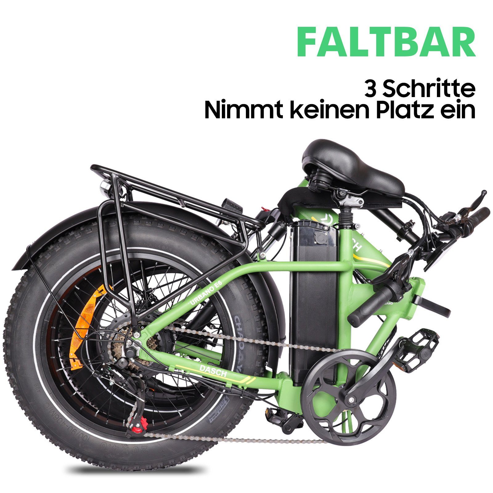 iceagle E-Bike Elektrofahrrad E6 Klapprad E-Bike E-Falträder 20 Zoll, Bürstenloser Hochgeschwindigkeitsmotor, (48V 12Ah Akku E-Mountainbike,mit intelligentem BMS. App und Kreuzfahrt, verstellbarer Sitz, für Erwachsene, Herren Damen), 7-Gang-Getriebe,