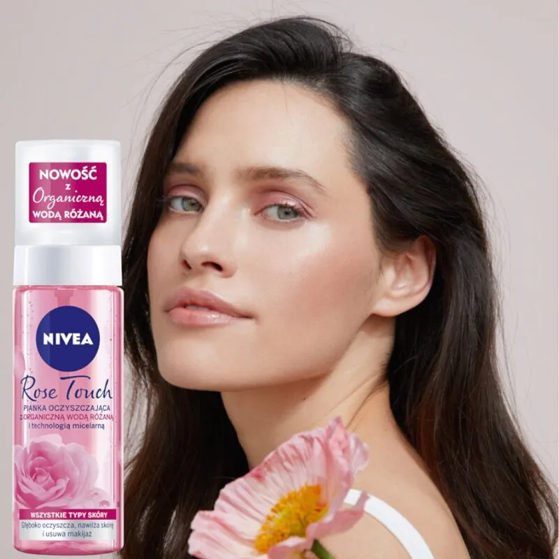 Nivea Rose Touch valomosios putos