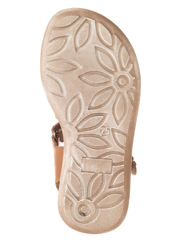 kmins Leder-Sandalen in Hellbraun günstig kaufen