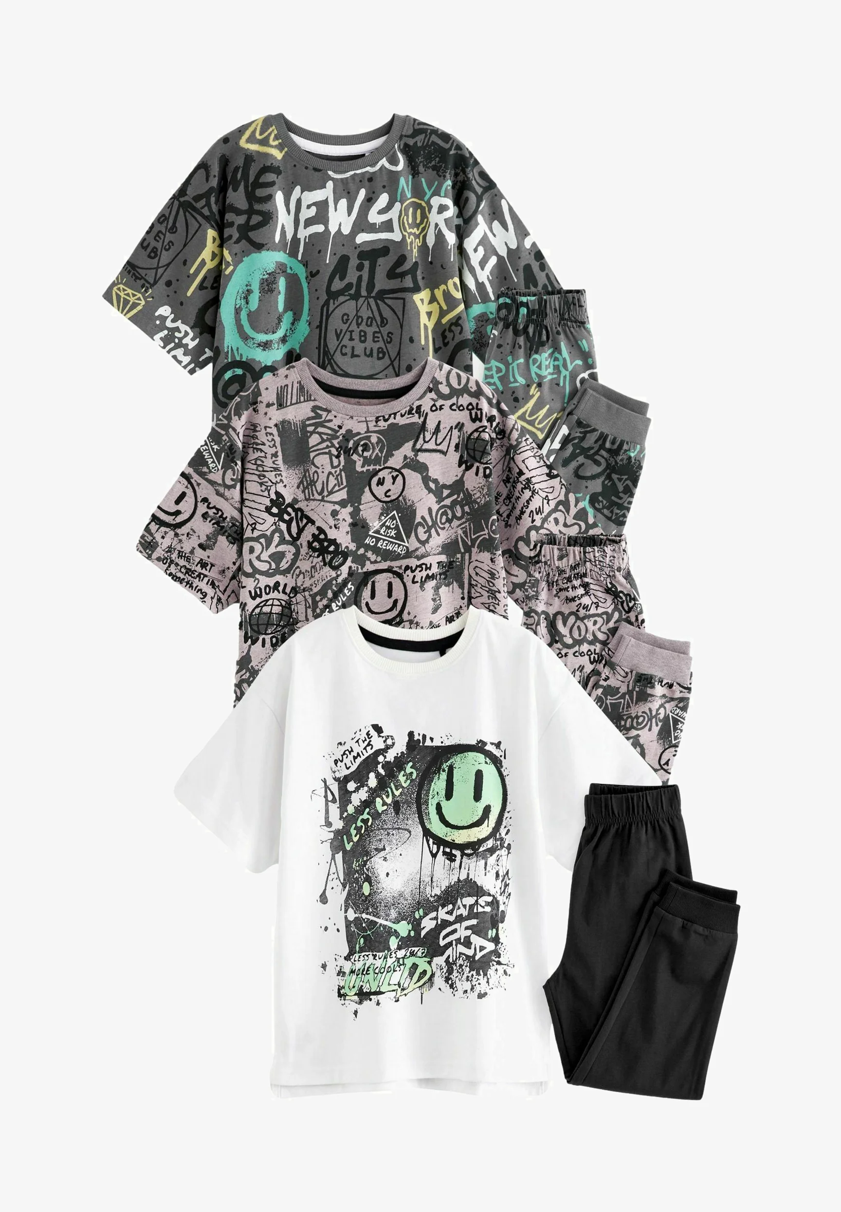 Siguiente PAQUETE DE 3 PIJAMAS DE MANGA CORTA - AJUSTE REGULAR