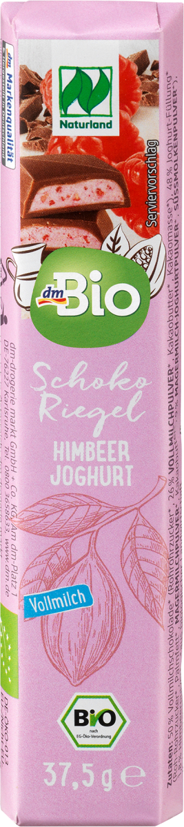 Schokoriegel, Vollmilch Himbeer Joghurt, 37,5 g
