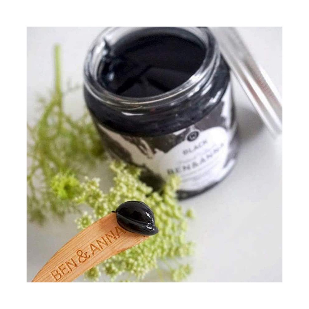 ben & anna Charbon Black - Sans Fluor Dentifrice naturel en pot