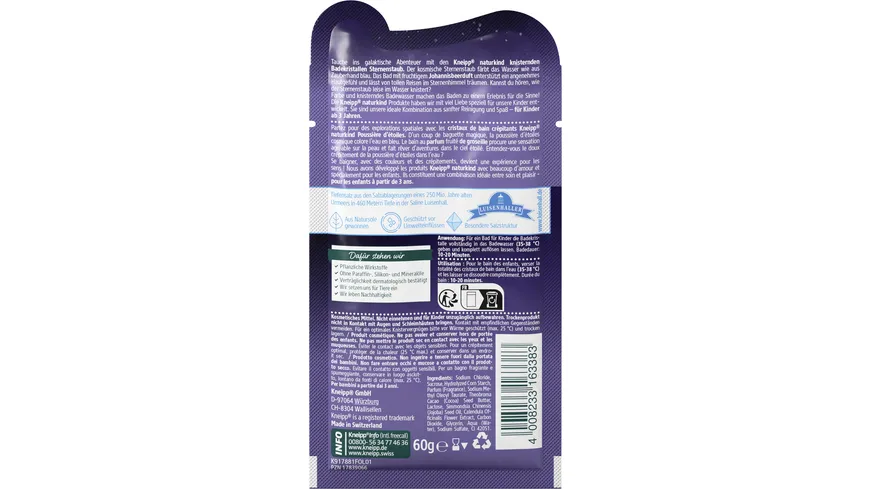 Kneipp naturkind Sternestaub Knisternde Badekristalle 60 g