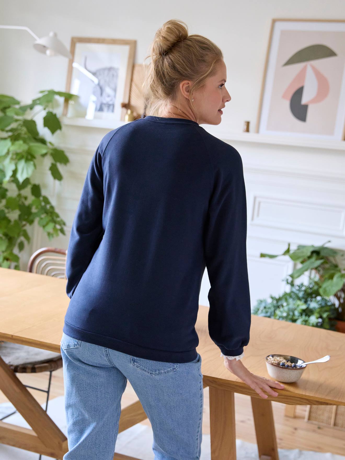 Vertbaudet Sweatshirt, Schwangerschaft & Stillzeit - camelfarben
