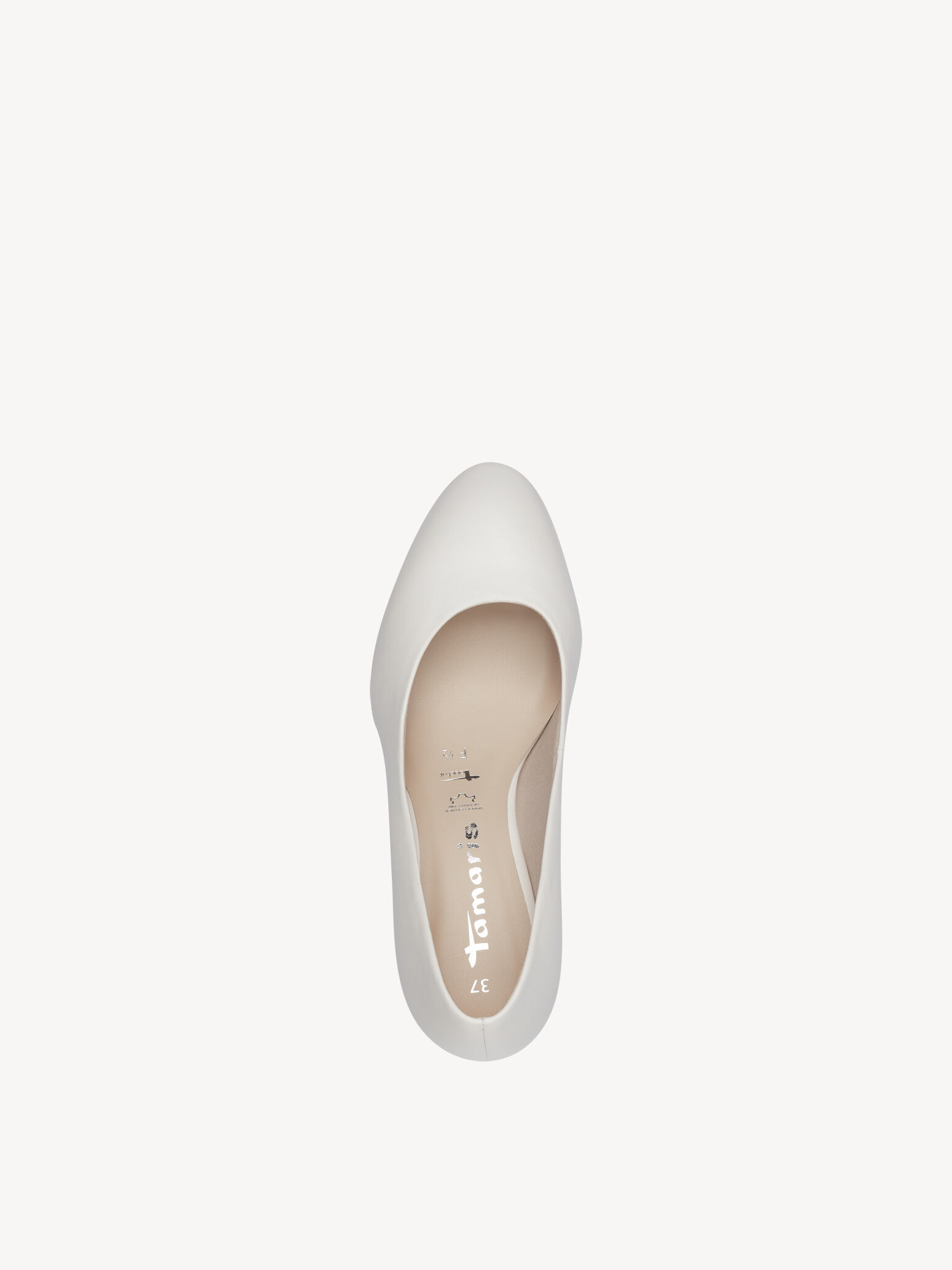 Escarpin en cuir - blanc