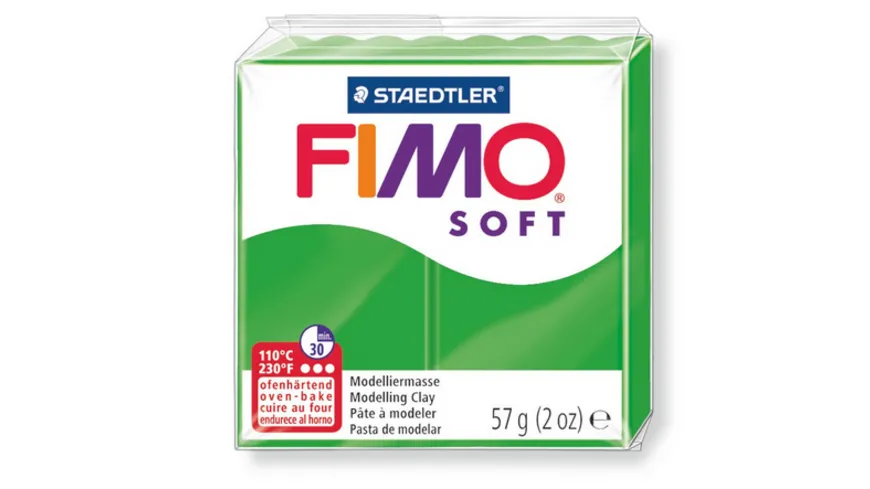 STAEDTLER FIMO - 8020-53 soft Ofenhärtende Modelliermasse tropischgrün 57 g