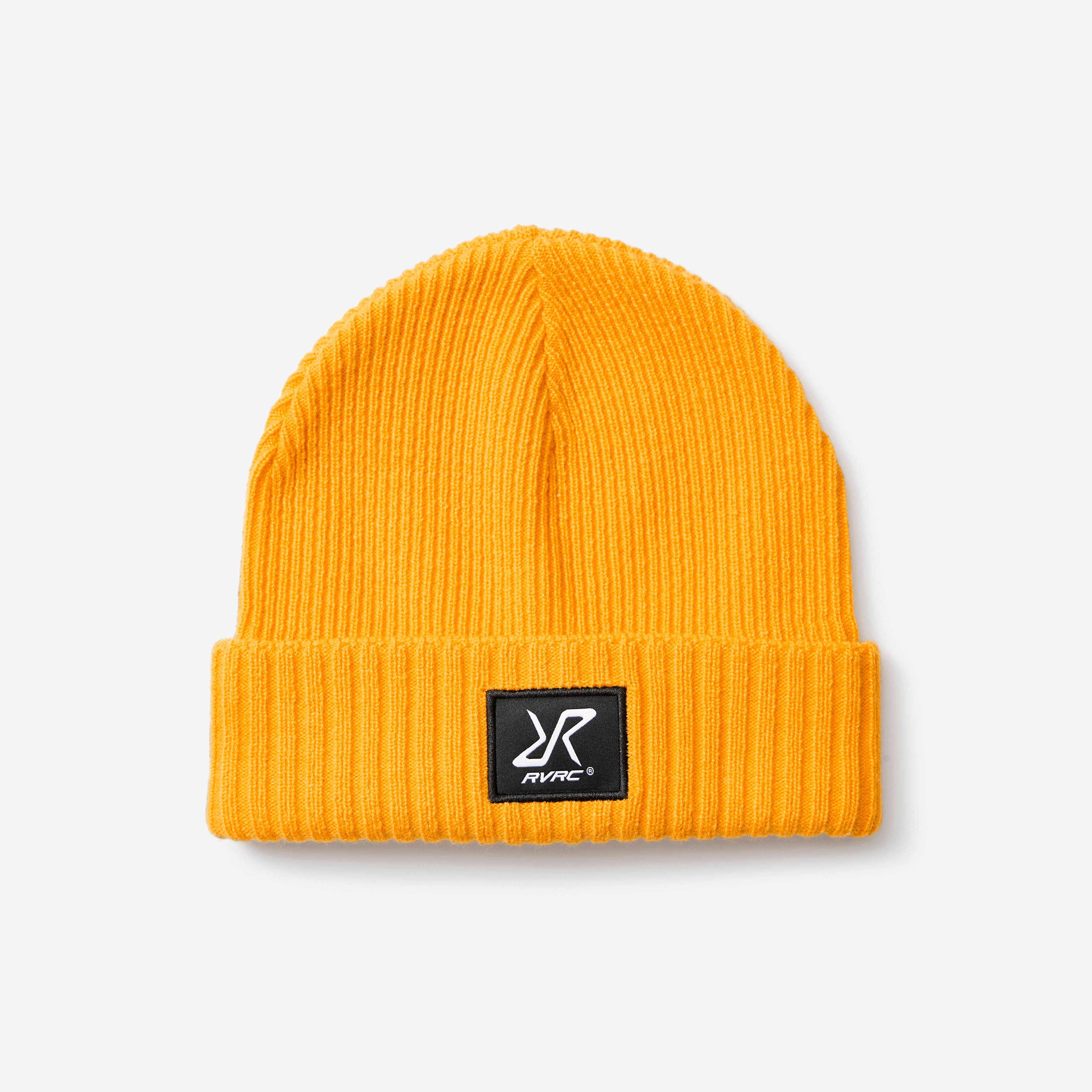 Ribbed Patch Beanie Radiant Yellow