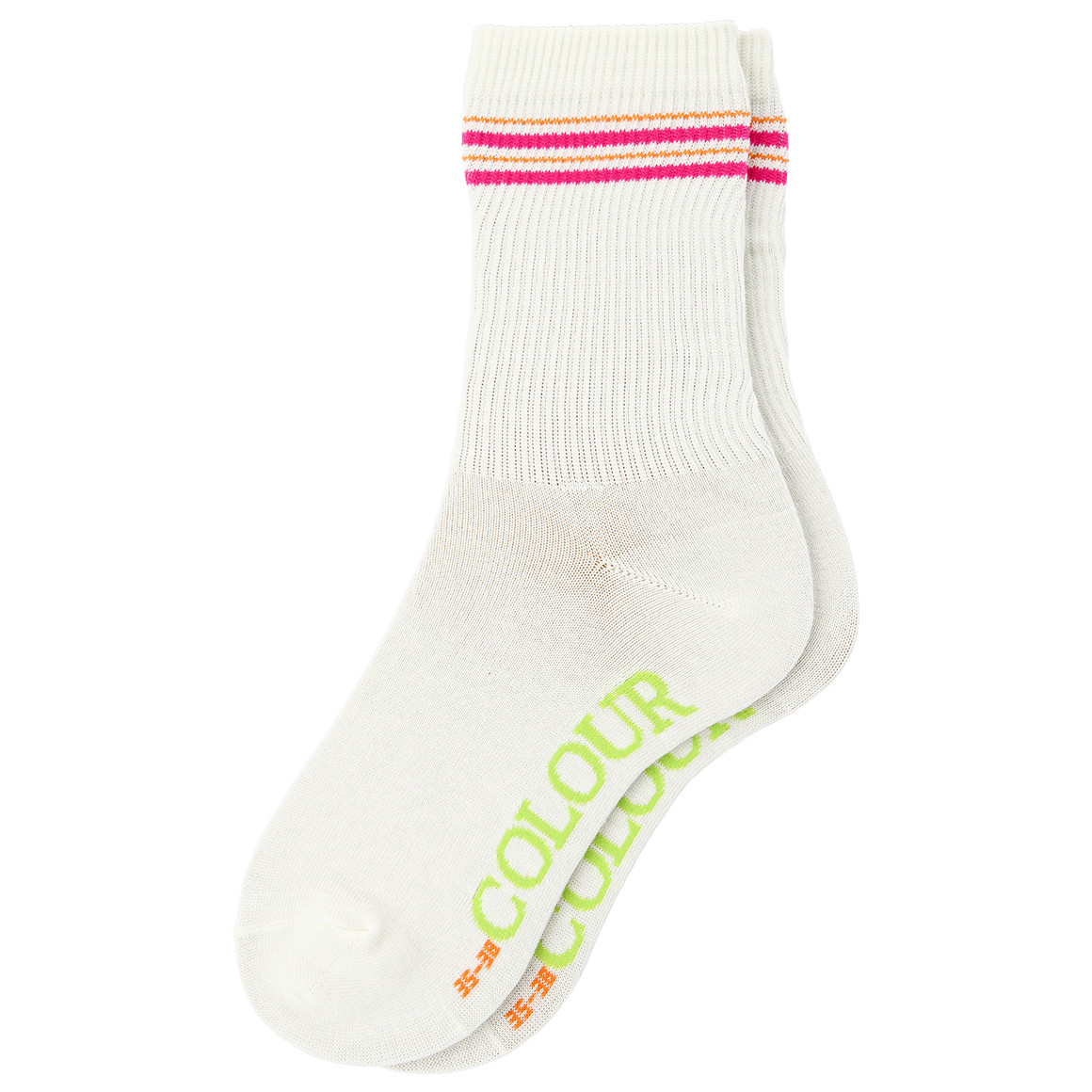 1 Paar Damen Socken mit Rippstruktur