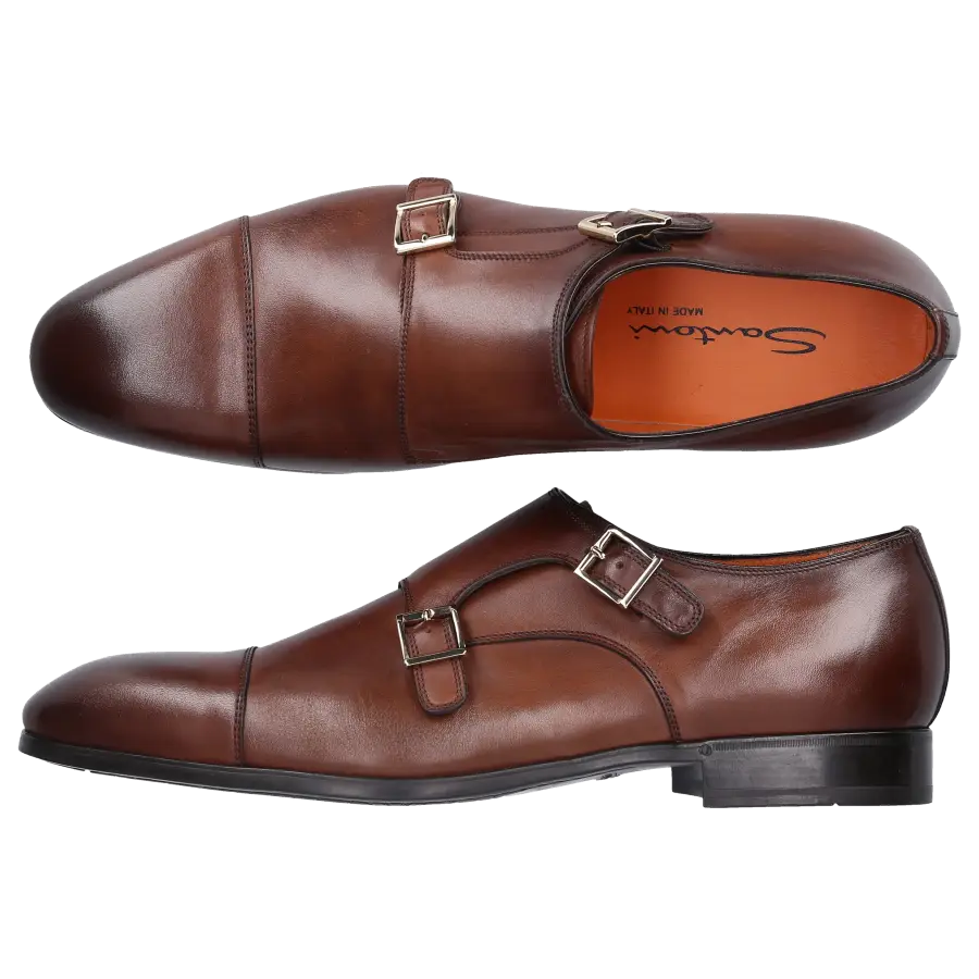 Santoni - Monk Schuhe 14549 braun - braun