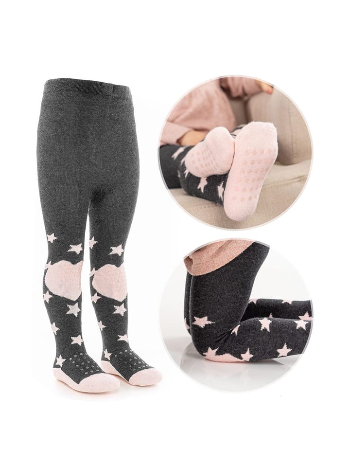 LaLoona Krabbelstrumpfhose - Sterne Rose - in rosa,grau günstig kaufen