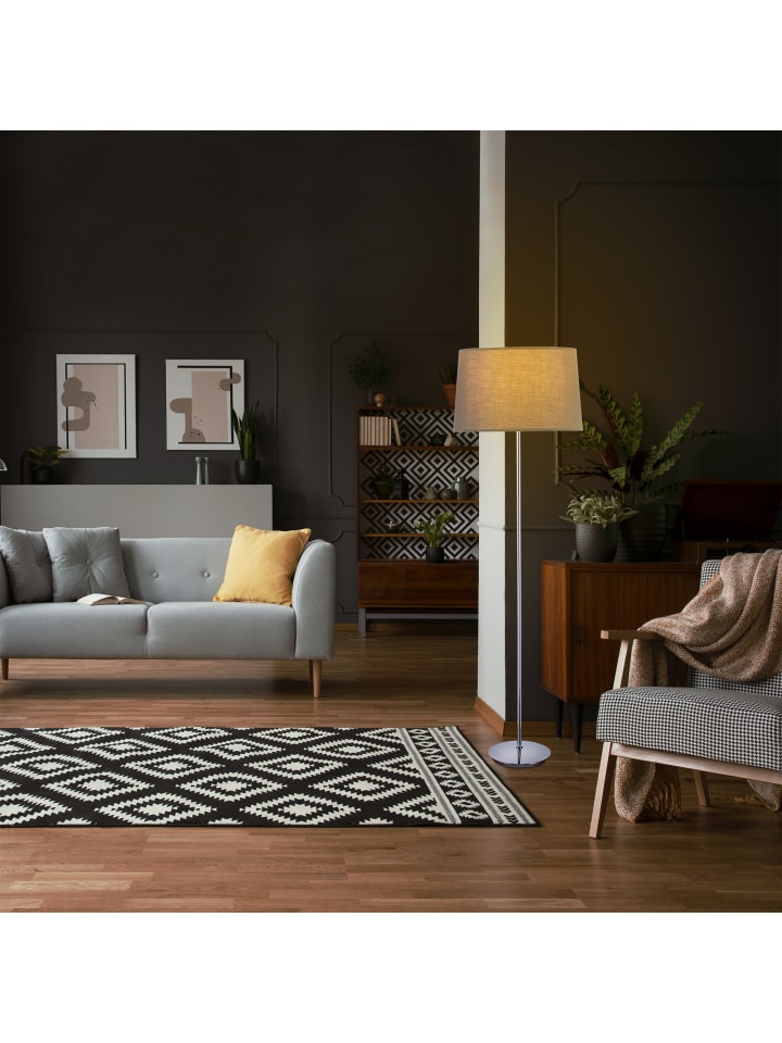 relaxdays Stehlampe in Grau - (H)148,5 x Ø40 cm günstig kaufen onesize