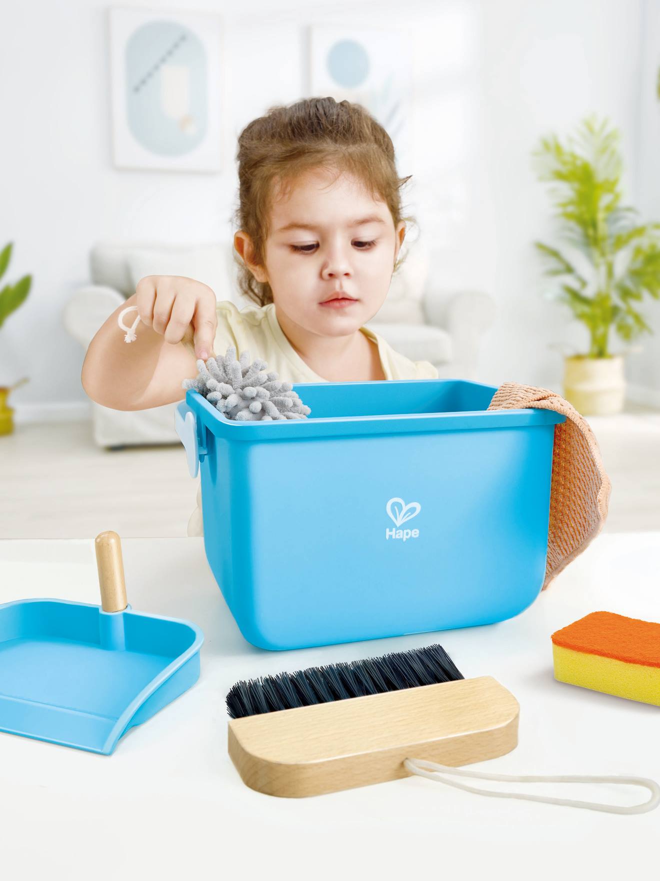 Hape Kinder Putz-Set mit Eimer HAPE - blau