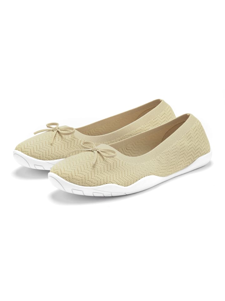 LASCANA Sneaker Ballerinas in beige günstig kaufen