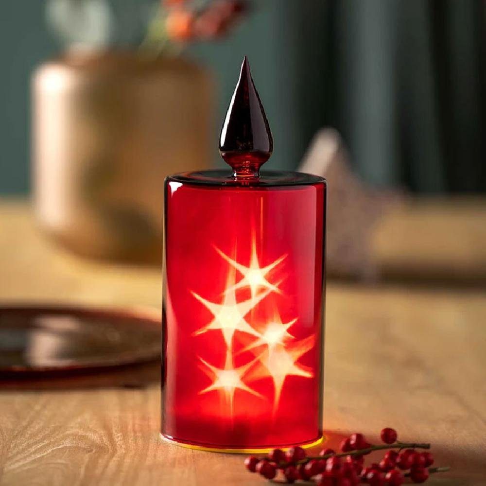 LEONARDO Windlicht Leonardo LED Kerze Autentico Rot (21cm)
