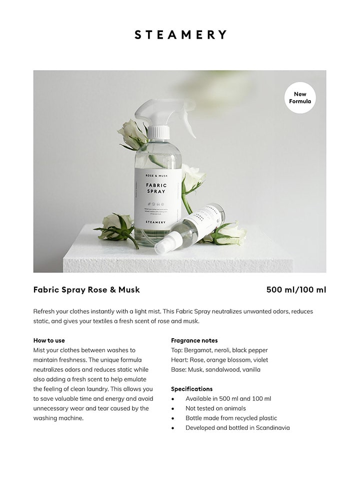 Steamery Textilspray ''Rose & Musk'' - 100 ml günstig kaufen onesize
