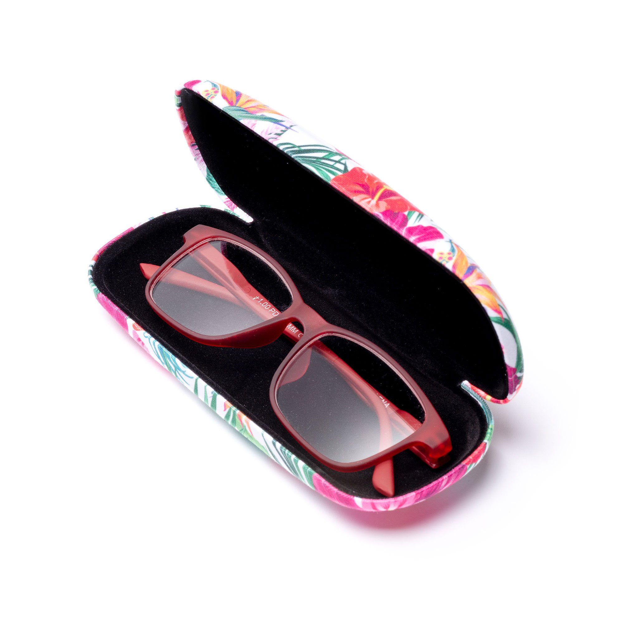 FEFI Brillenetui FLOWER - Hardcase mit passendem Mikrofasertuch