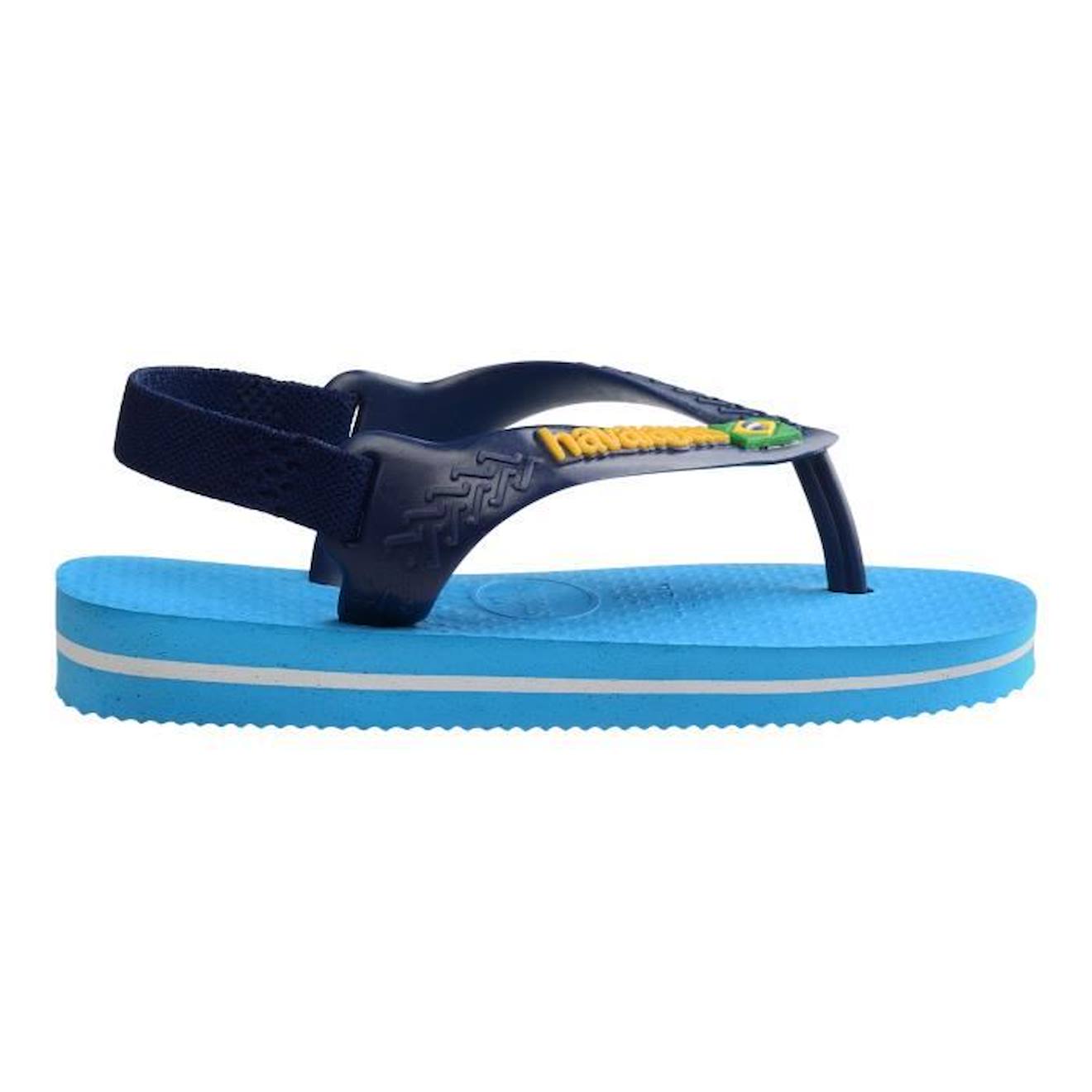 Tong Enfant à élastique Havaianas Baby Brasil Logo blanc