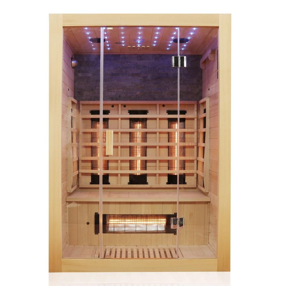 Dewello Infrarotkabine Infrarotsauna MILTON 135cm x105cm x 190cm Vollspektrum