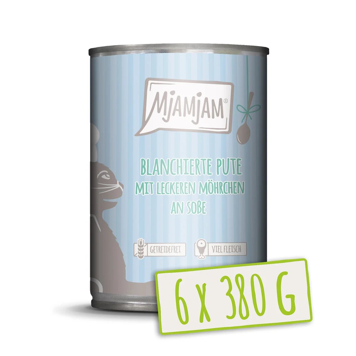 MjAMjAM blanchierte Pute mit Möhrchen an Soße. bei ZooRoyal