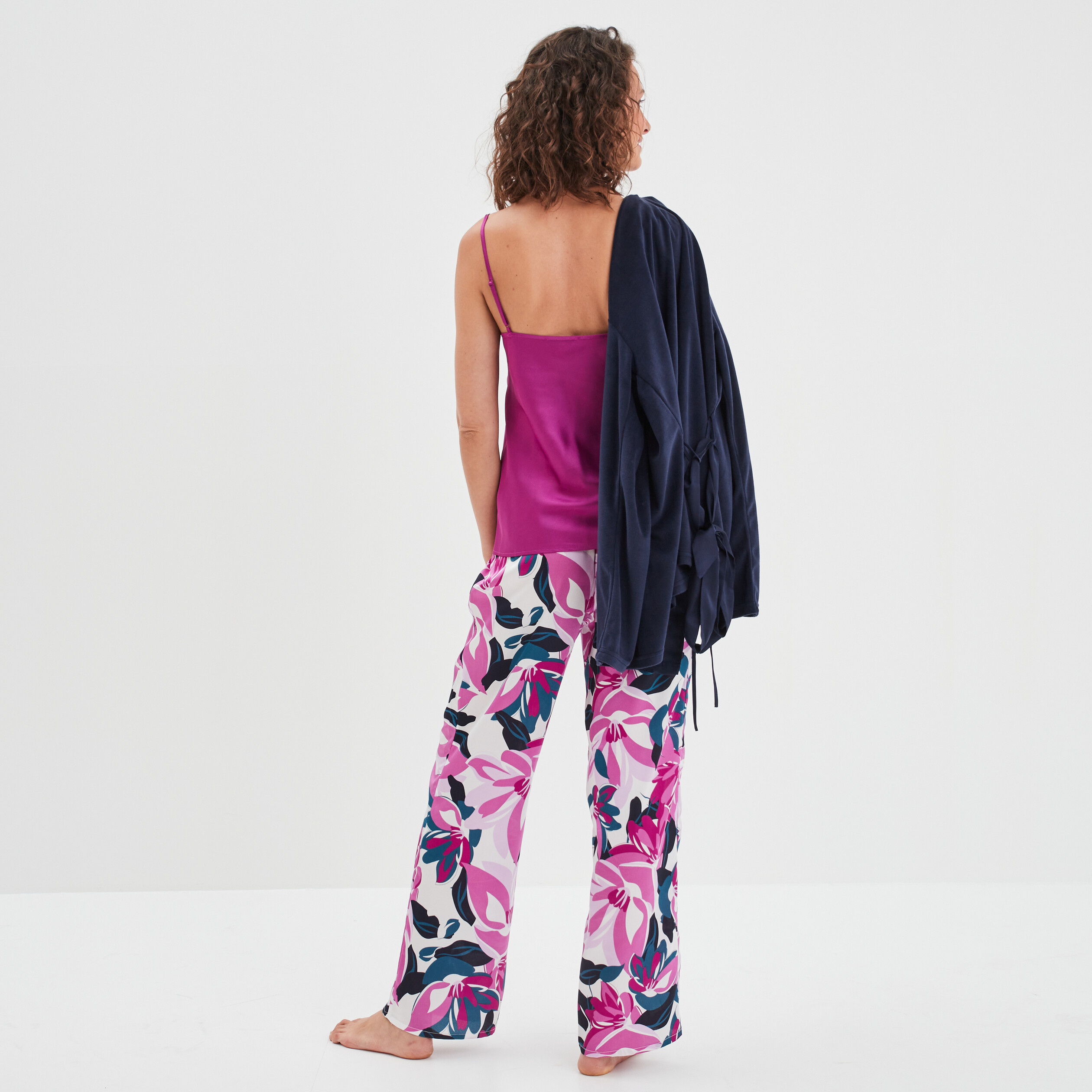 Ensemble pyjama 3 pièces vert turquoise femme | La Halle
