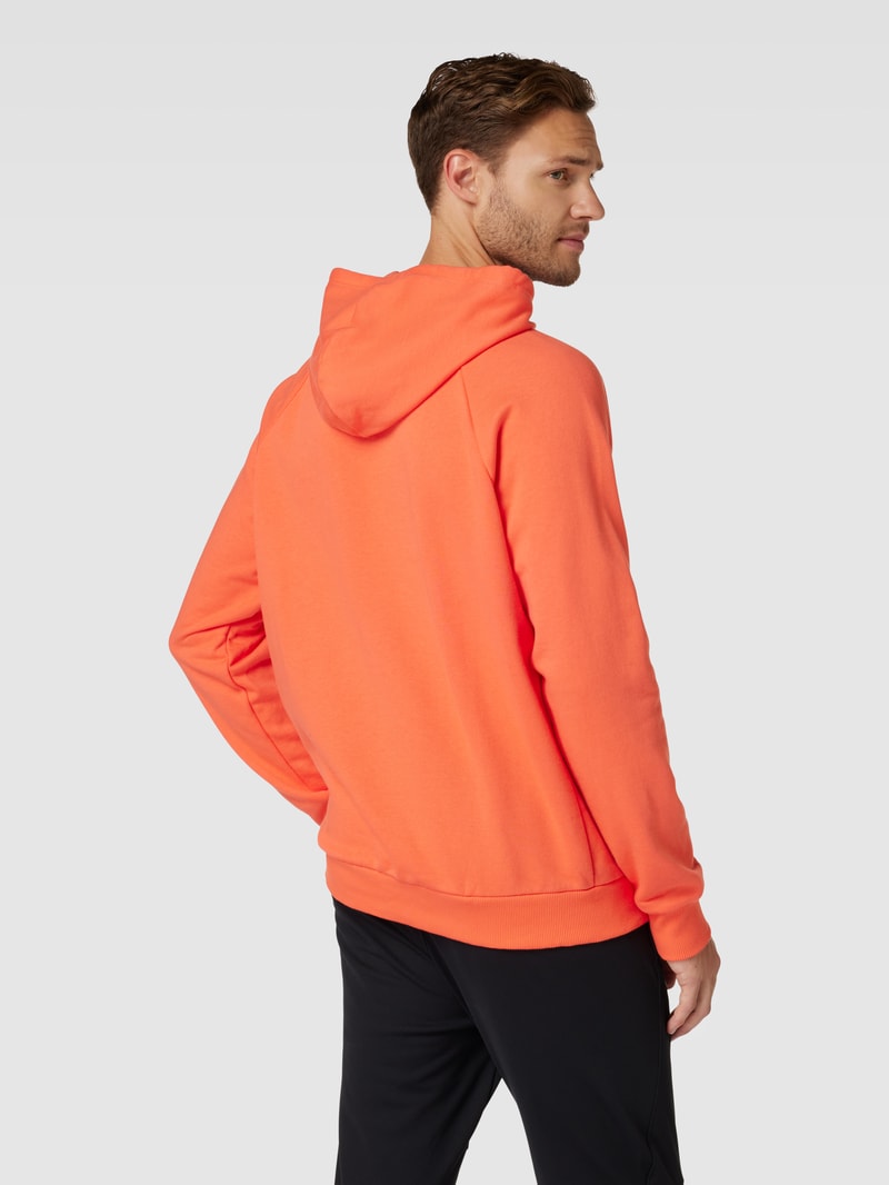Hoodie mit Label-Print Modell 'Rival' in orange