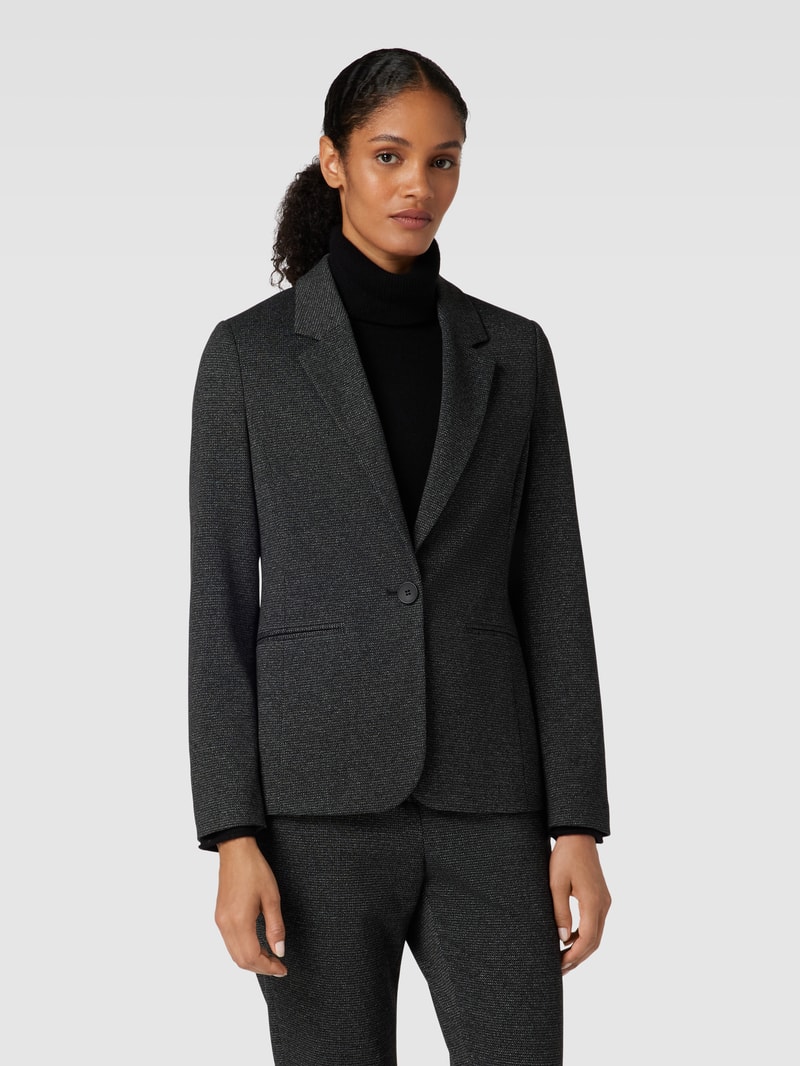 Blazer mit Reverskragen in schwarz