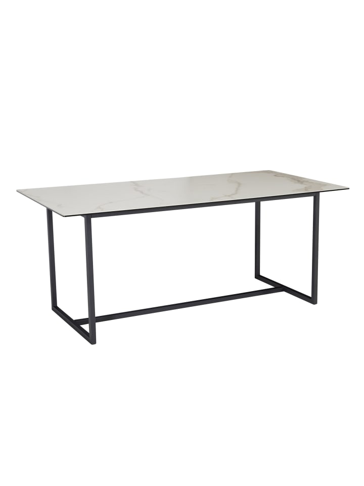 KADIMA DESIGN Esszimmertisch 180x90x76 cm Keramik Glas Esstisch Marmor-Optik, in Weiß günstig kaufen onesize