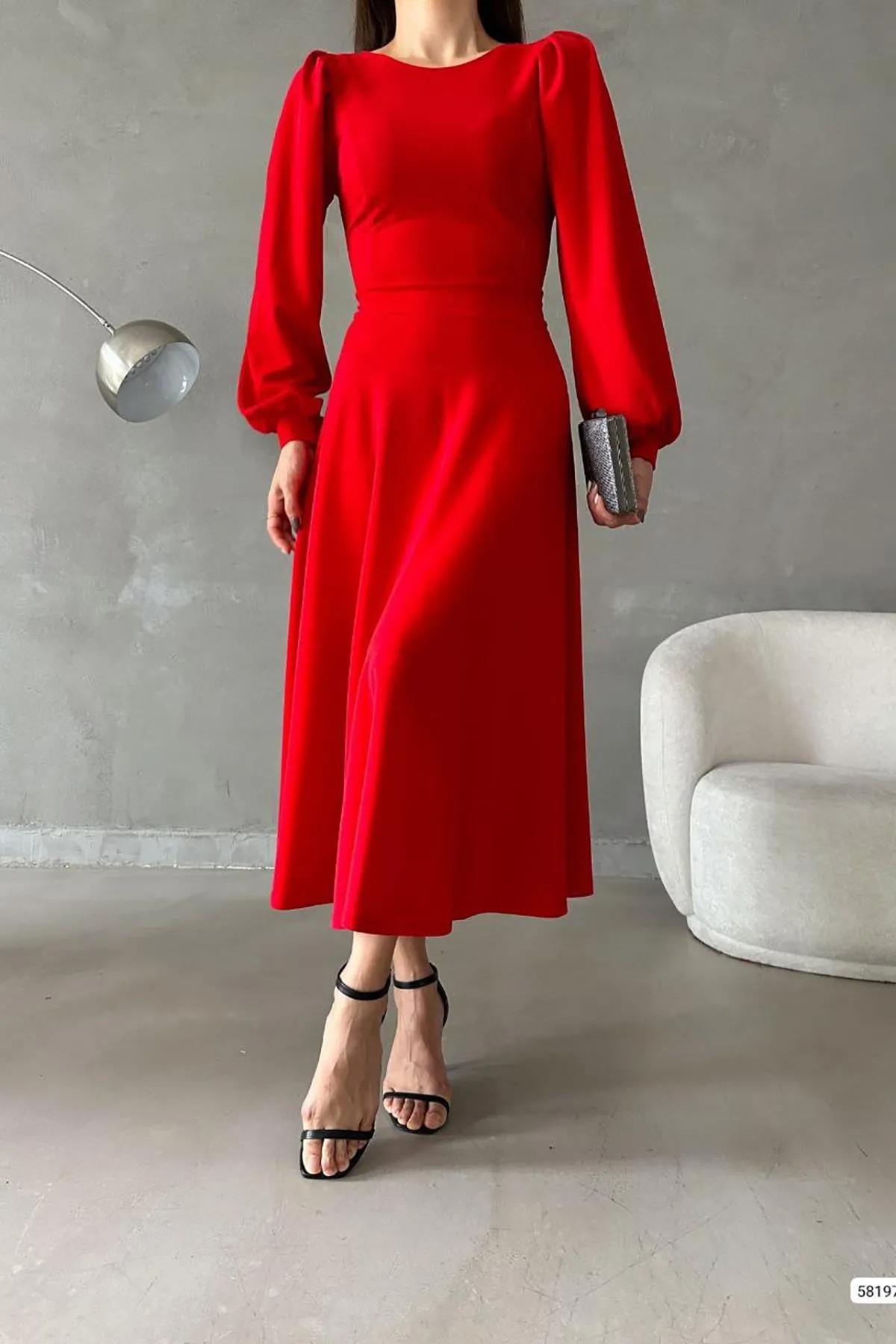 Deafox  Kleid - Rot - A-Linie