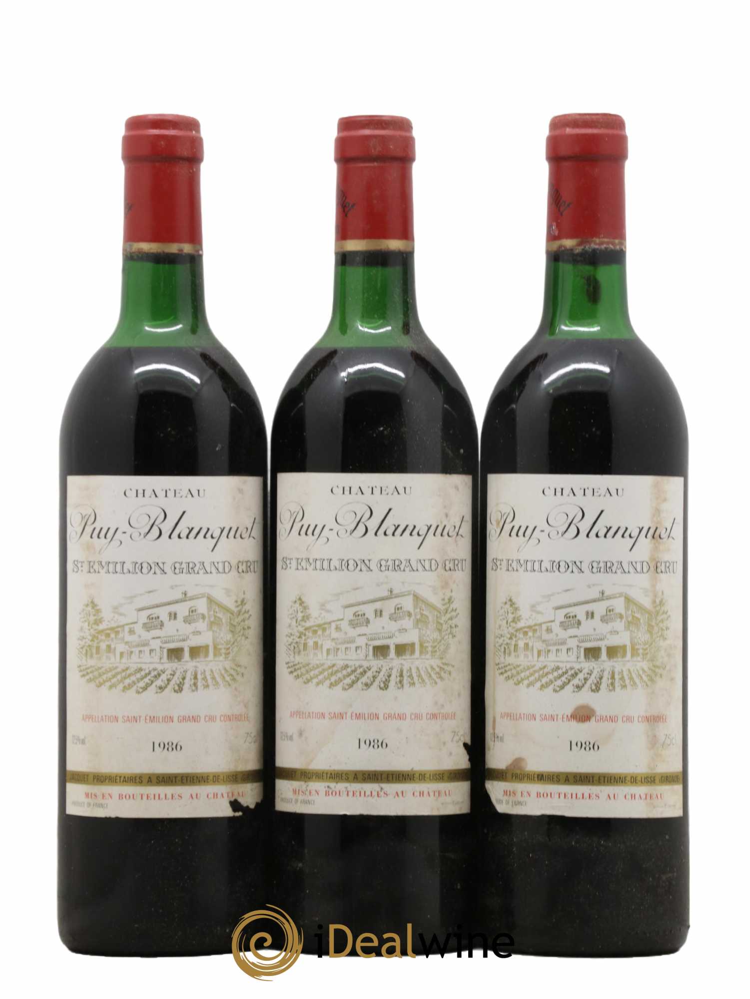 Château Puy Blanquet  1986 - Lot de 12 Bouteilles