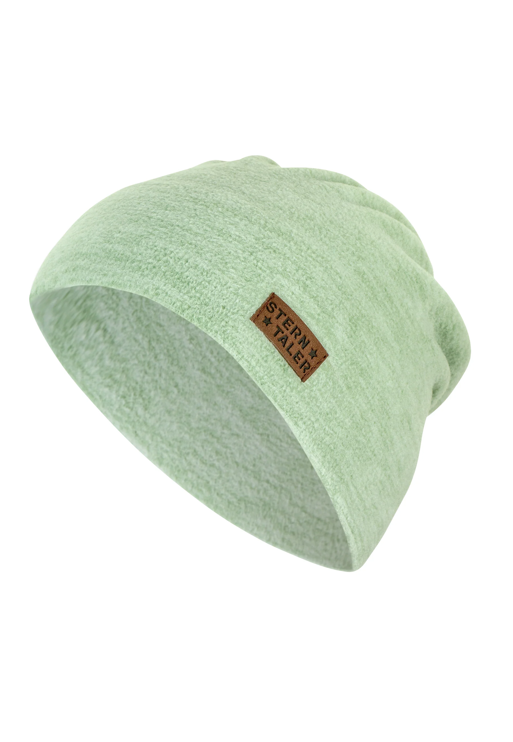 Slouch-Beanie aus Microfleece melange (recycelt)