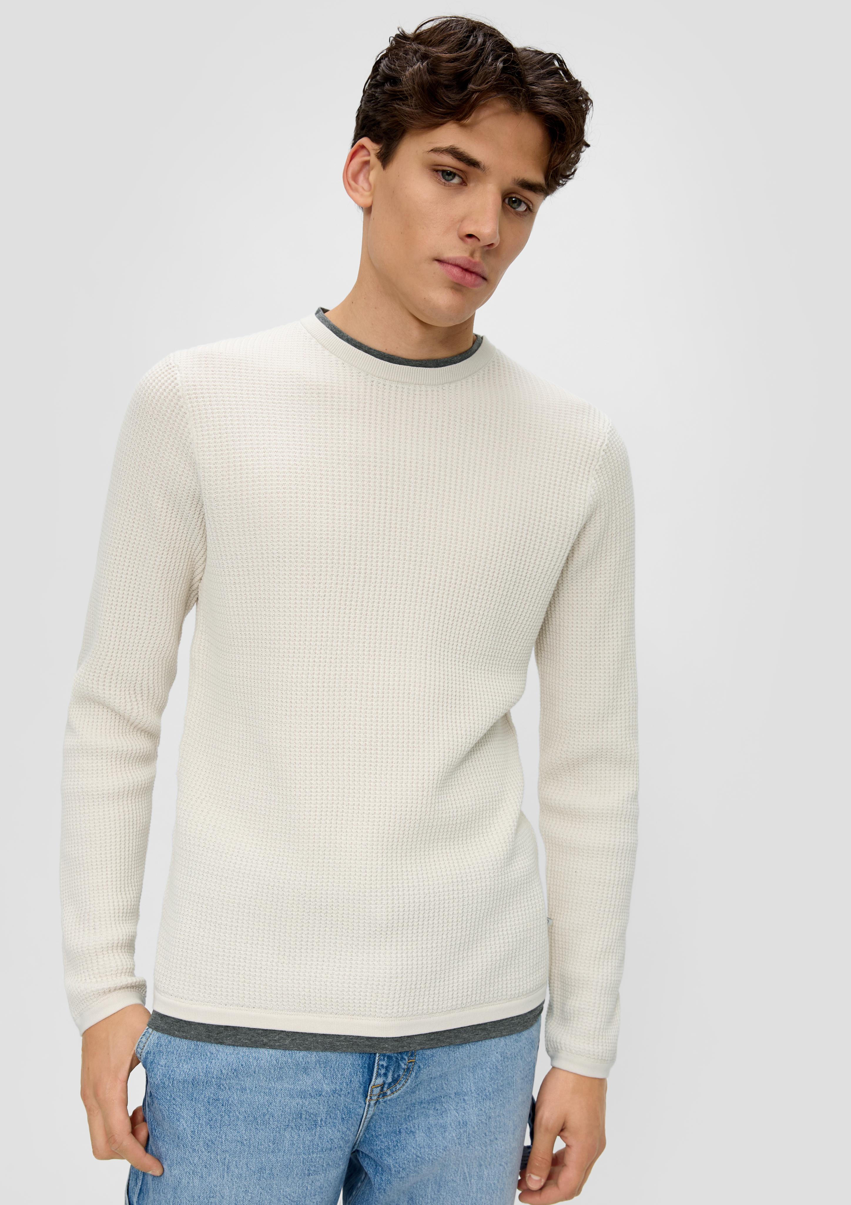 Strickpullover in Layering-Optik  2138583-0330