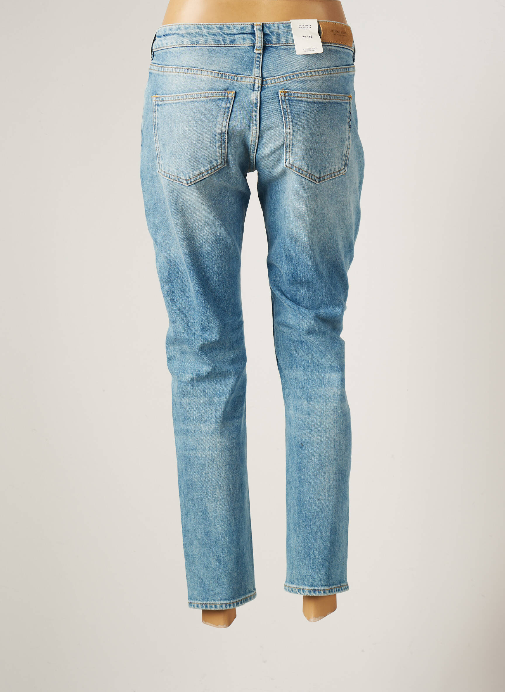 Scotch Soda Jeans Coupe Droite Femme couleur bleu