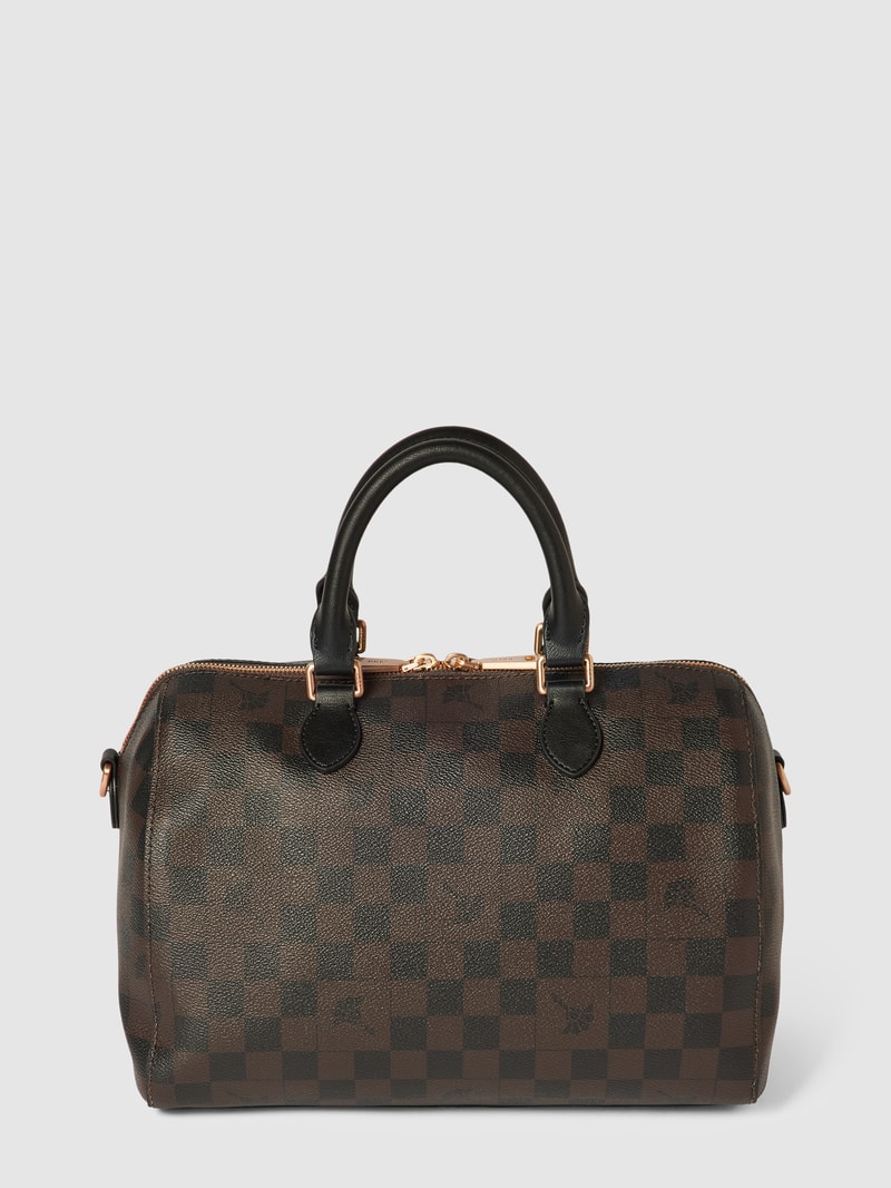 Duffle Bag mit Allover-Muster in dunkelbraun