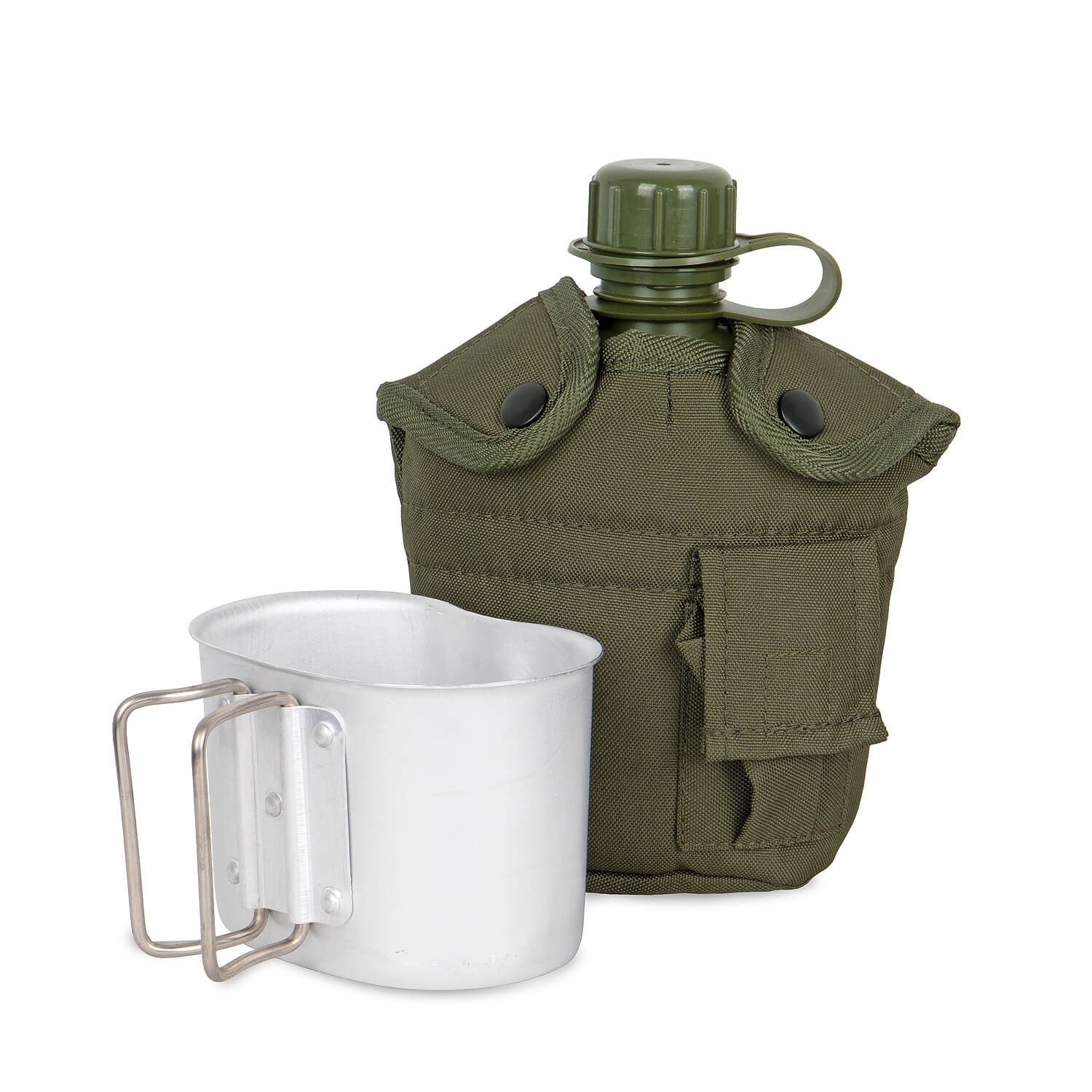 US Feldflasche m. Becher u. Hülle