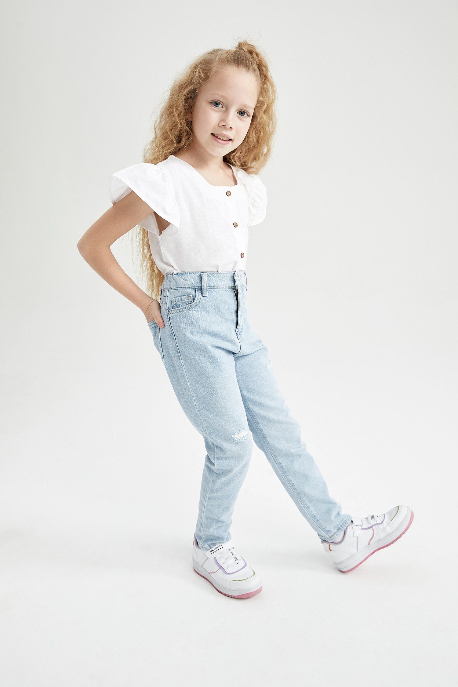 DeFacto Regular-fit-Jeans Mädchen Regular-fit-Jeans MOM FIT