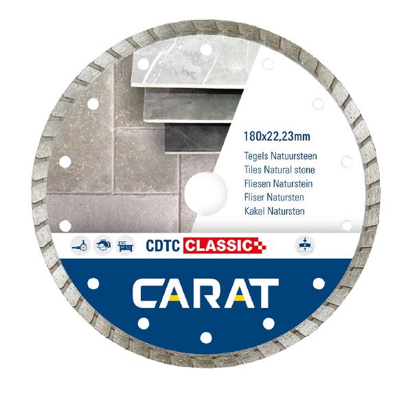 Carat CDTCC18030 Diamant-Sägeblatt CDTC CLASSIC 180 x 22,2 mm für Naturstein/Beton