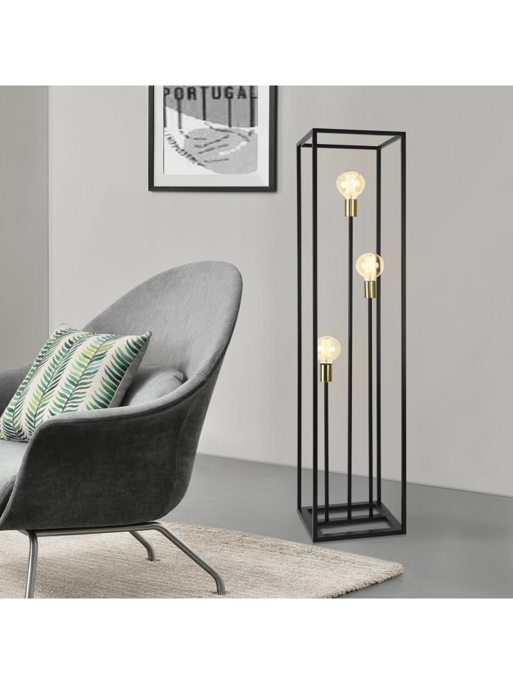 lux.pro Stehleuchte Groningen in Schwarz (H)140cm (B)30cm (T)30cm günstig kaufen onesize