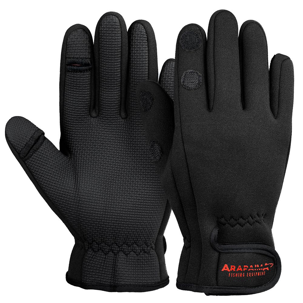 Arapaima Fishing Equipment Black Neopren Angelhandschuhe