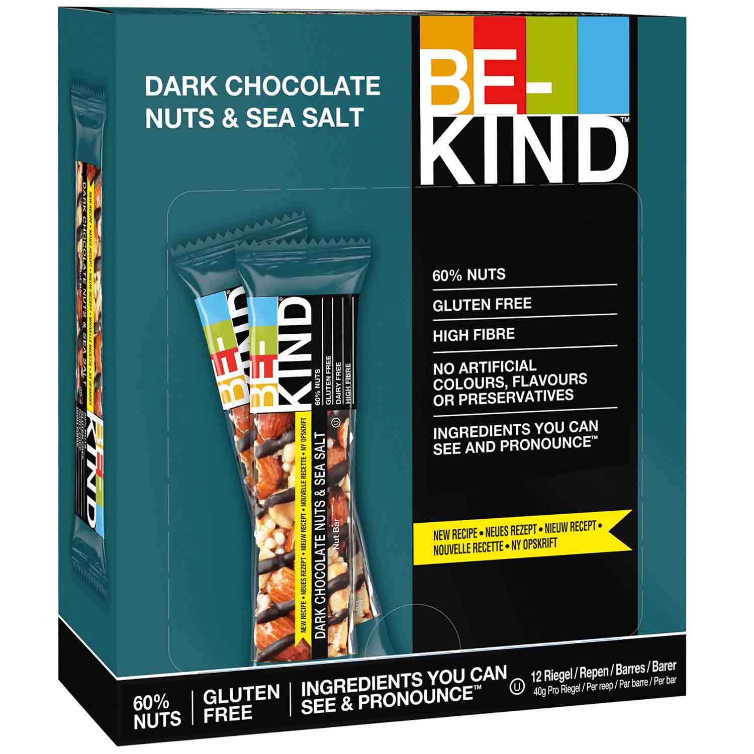BE-KIND Dark Chocolate Nuts & Sea Salt 40g