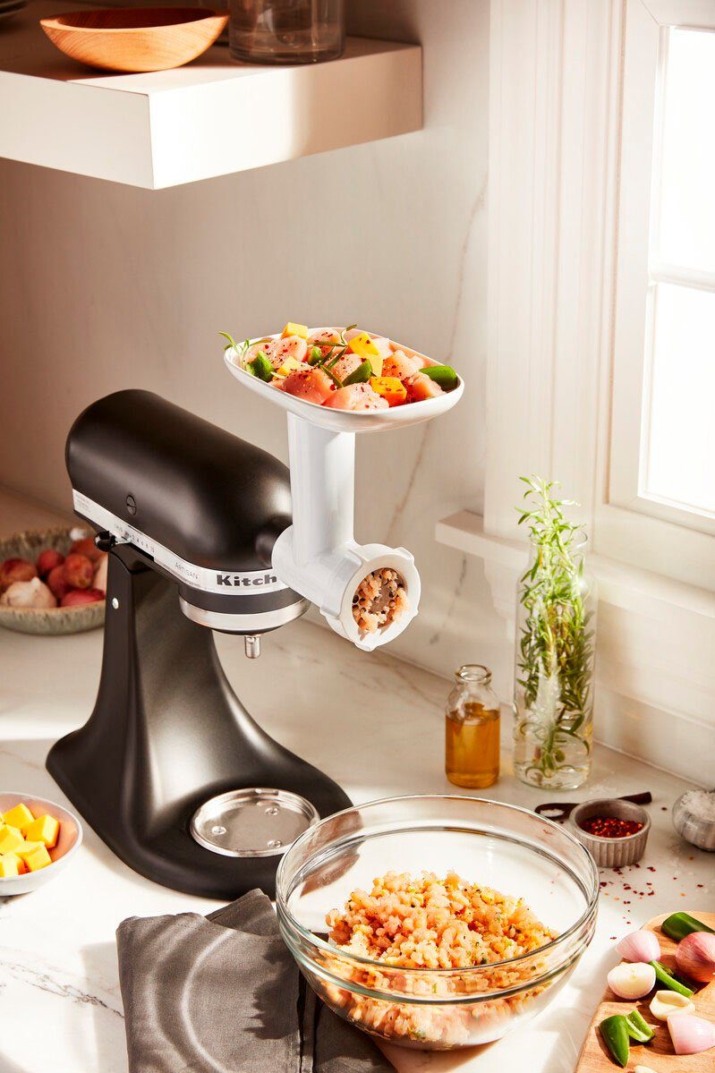 KitchenAid Küchenmaschine 5KSM125EFL FRESH LINEN, 300 W, 4,8 l Schüssel, Gratis Fleischwolf, Schüssel, Spritzgebäckvorsatz (Wert ca. 238,-UVP)