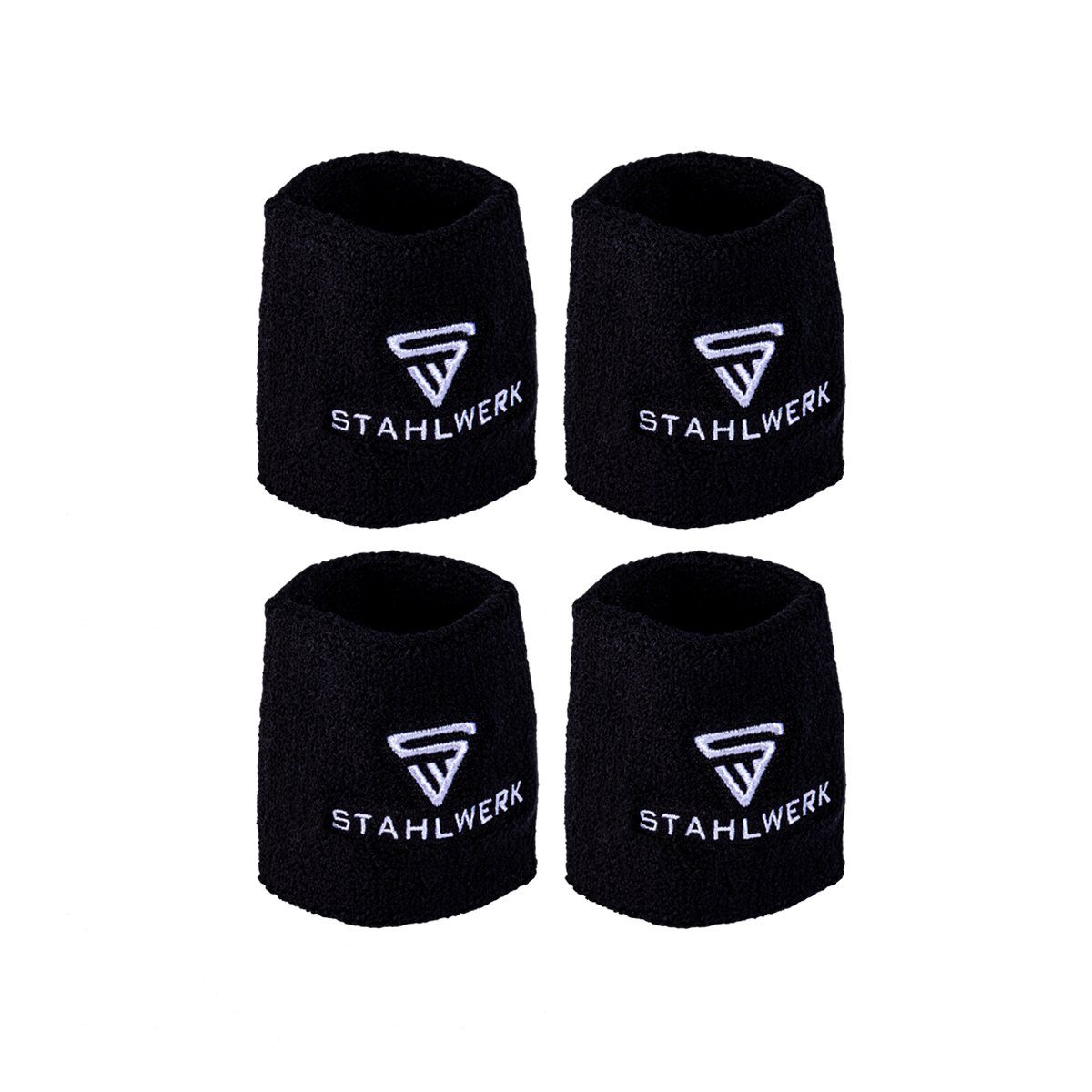 STAHLWERK Schweißband Schweißbänder Armbänder 4er Set Sport Gym
