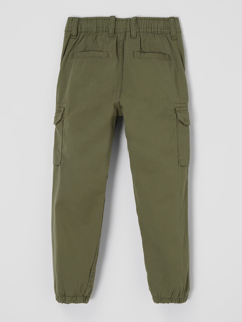 Cargohose mit elastischem Bund in khaki