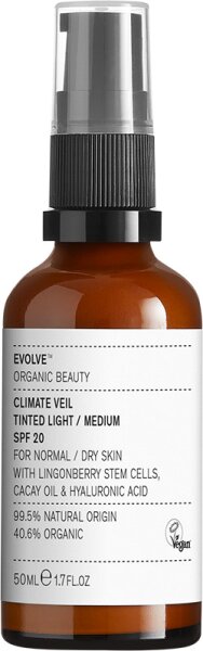 Evolve Organic Beauty Climate Veil Tinted SPF20 Sonnenlotion