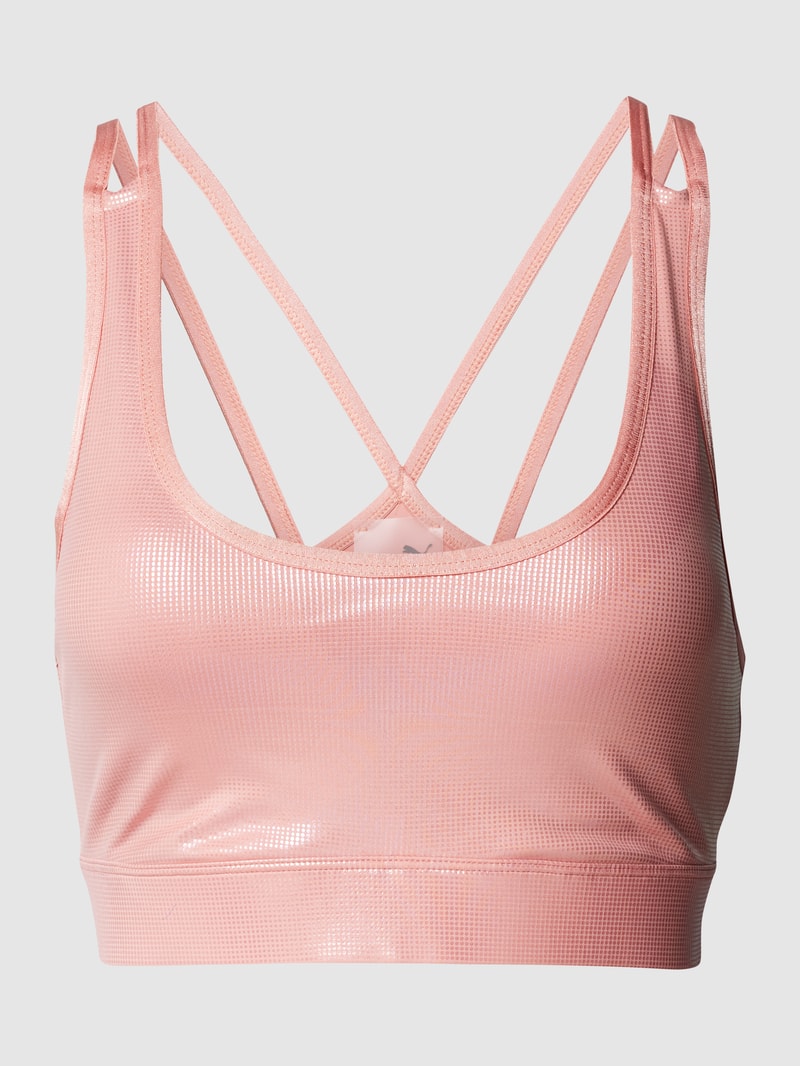 Bustier in schimmernder Optik in rosa