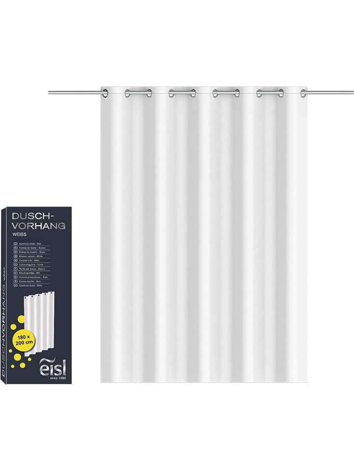 Schütte Duschvorhang in Weiß - (B)180 x (H)200 cm günstig kaufen onesize