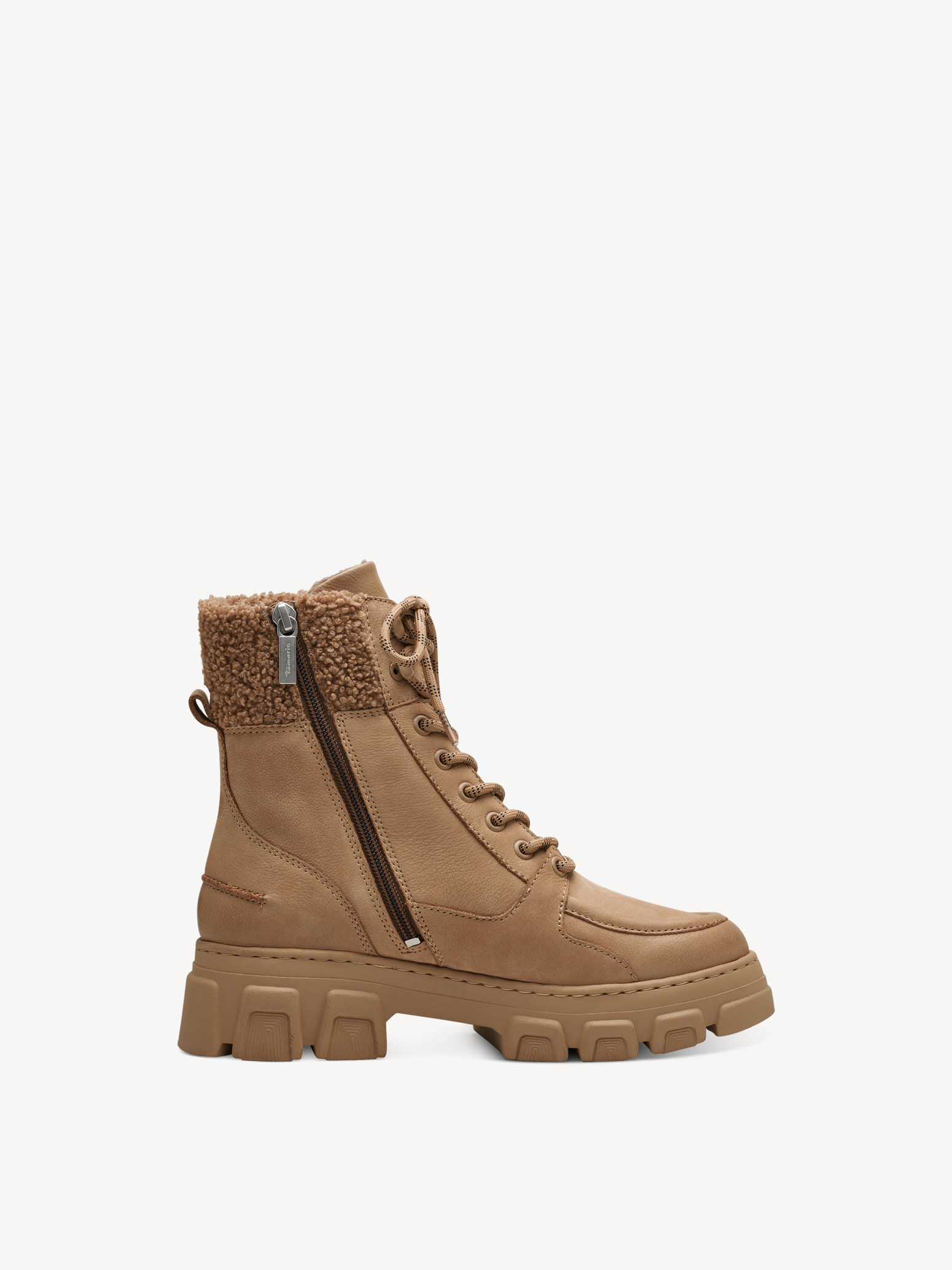 Bottine en cuir - marron doublure chaude
