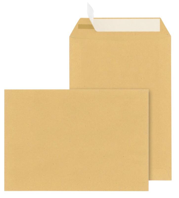 Viking Briefumschlag Ohne Fenster DIN C5 229 (B) x 162 (H) mm Haftklebend Braun 90 g/m² 500 Stück